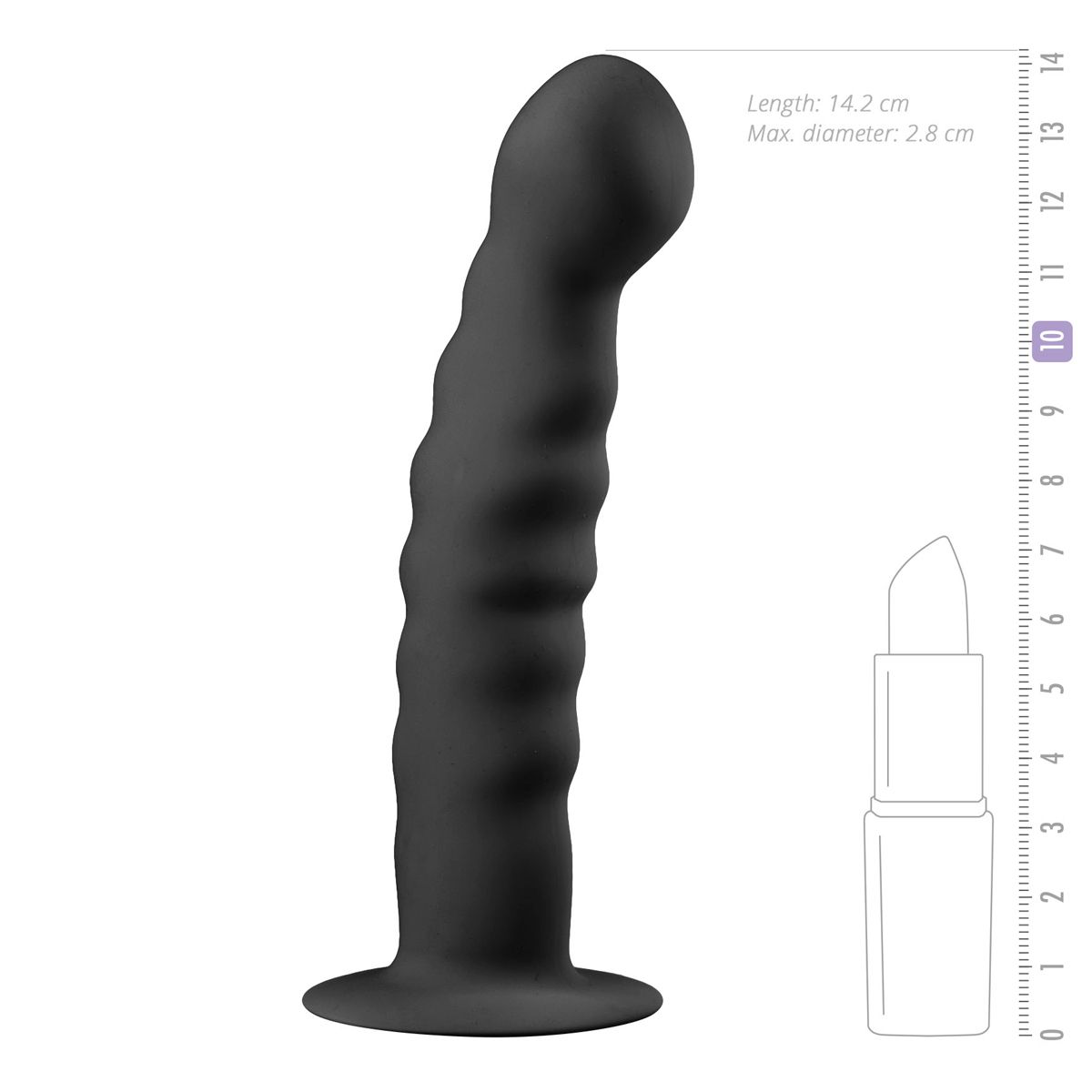 EASYTOYS - LILLE RIBBED SILIKONE DILDO