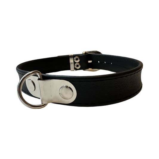 KINK KBH // HANDCRAFTED - SORT/SØLV BDSM COLLAR