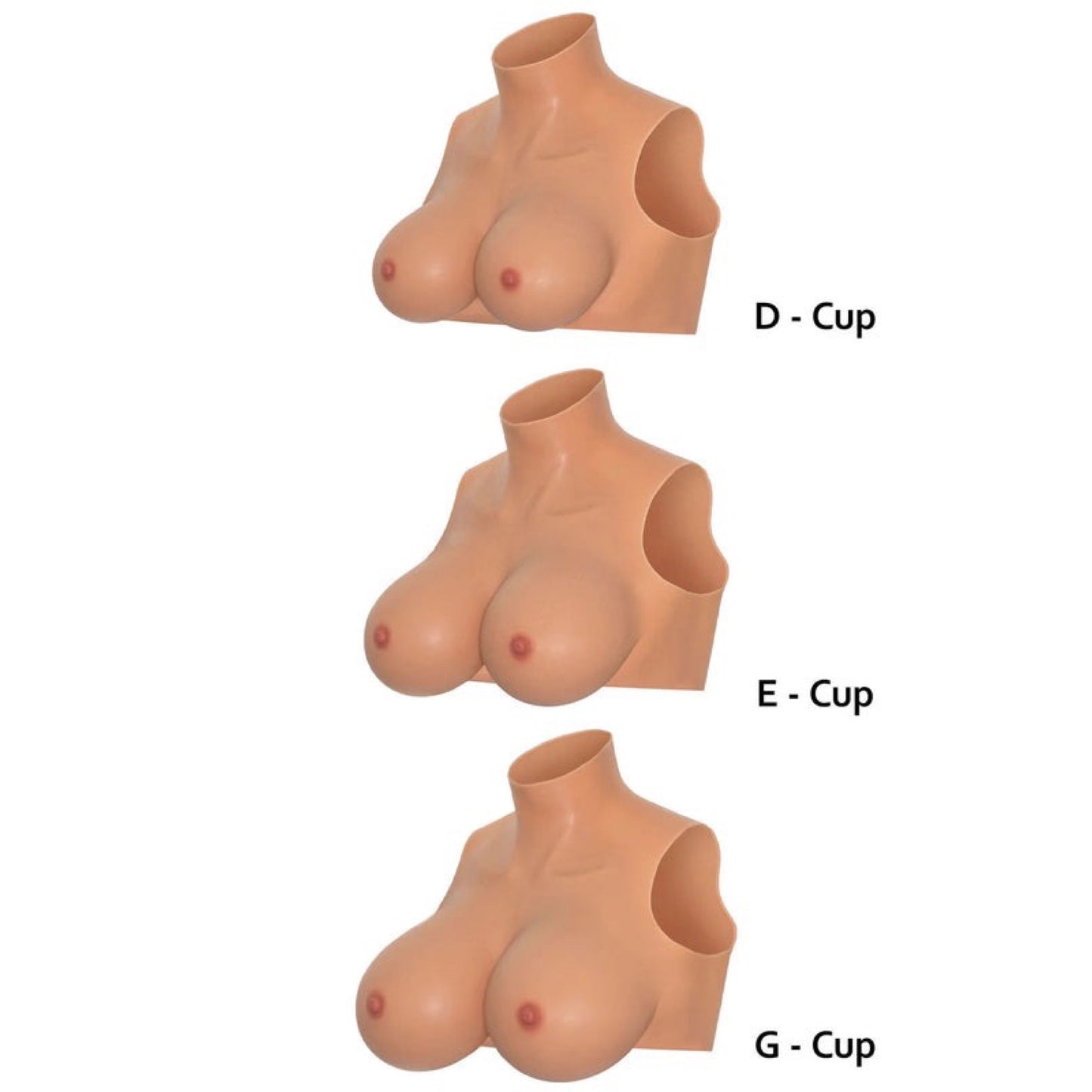 HIDDEN DESIRE - SILIKONE BRYST TORSO D-SKÅL