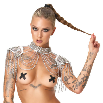 BAD KITTY - CHAIN COLLAR HARNESS