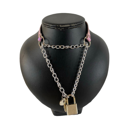 KINK KBH // HANDCRAFTED - LÅSBAR HOLOGRAFISK KVÆLER HALSBÅND