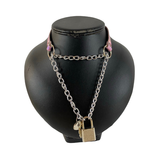 KINK KBH // HANDCRAFTED - LÅSBAR HOLOGRAFISK KVÆLER HALSBÅND