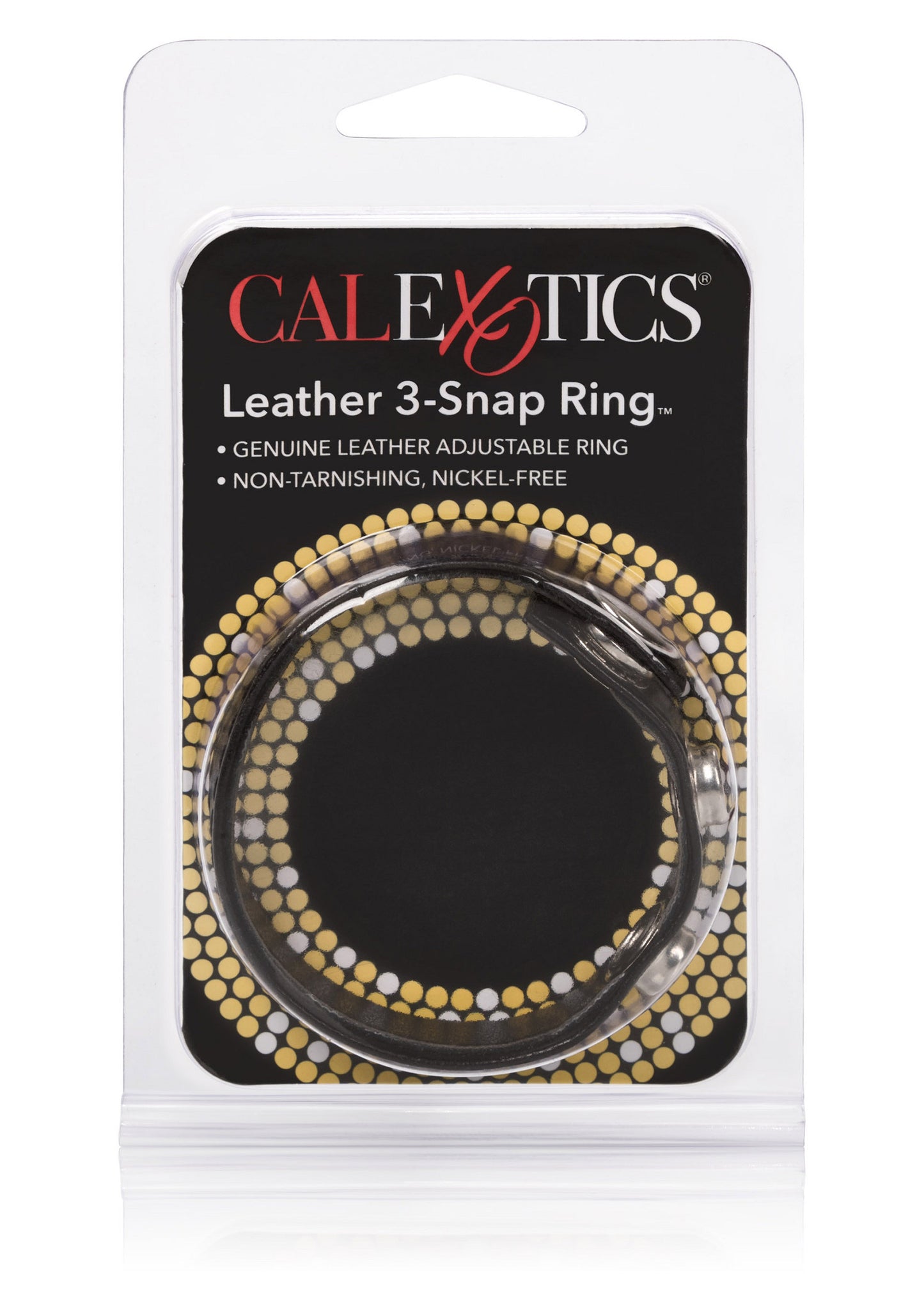 CALEXOTICS - LÆDER 3-SNAP PENIS RING