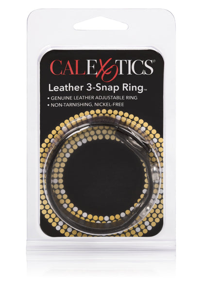 CALEXOTICS - LÆDER 3-SNAP PENIS RING