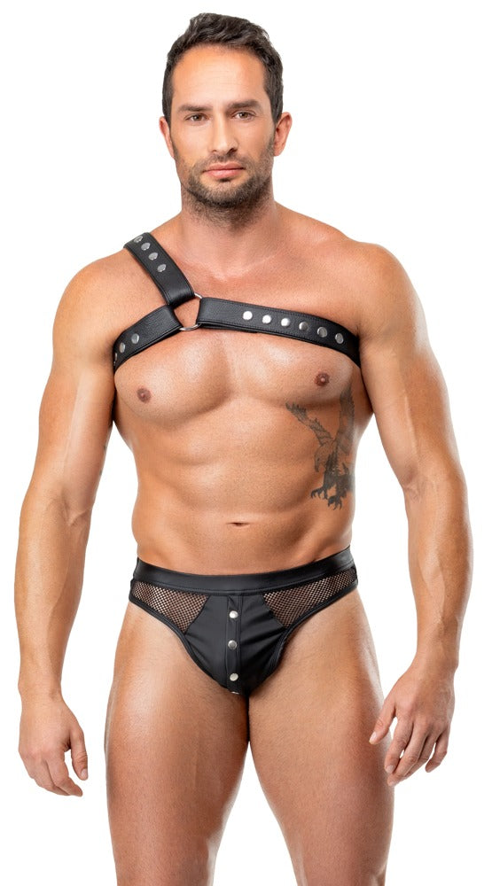 ZADO - LÆDER SKRÅ SKULDER HARNESS