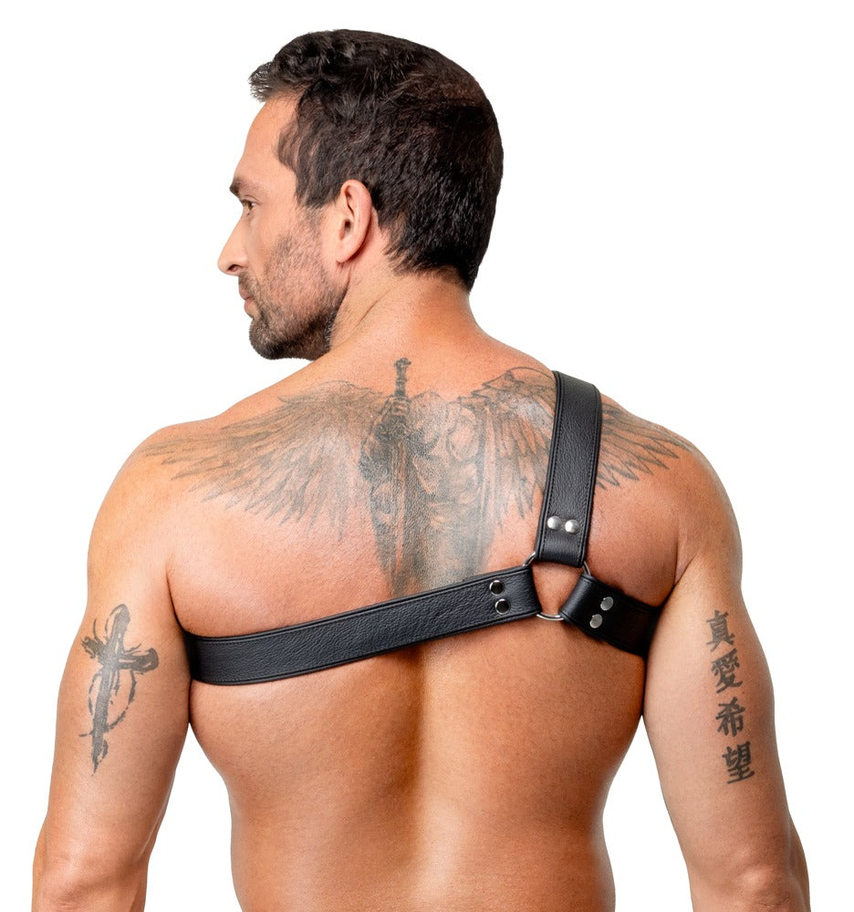 ZADO - LÆDER SKRÅ SKULDER HARNESS