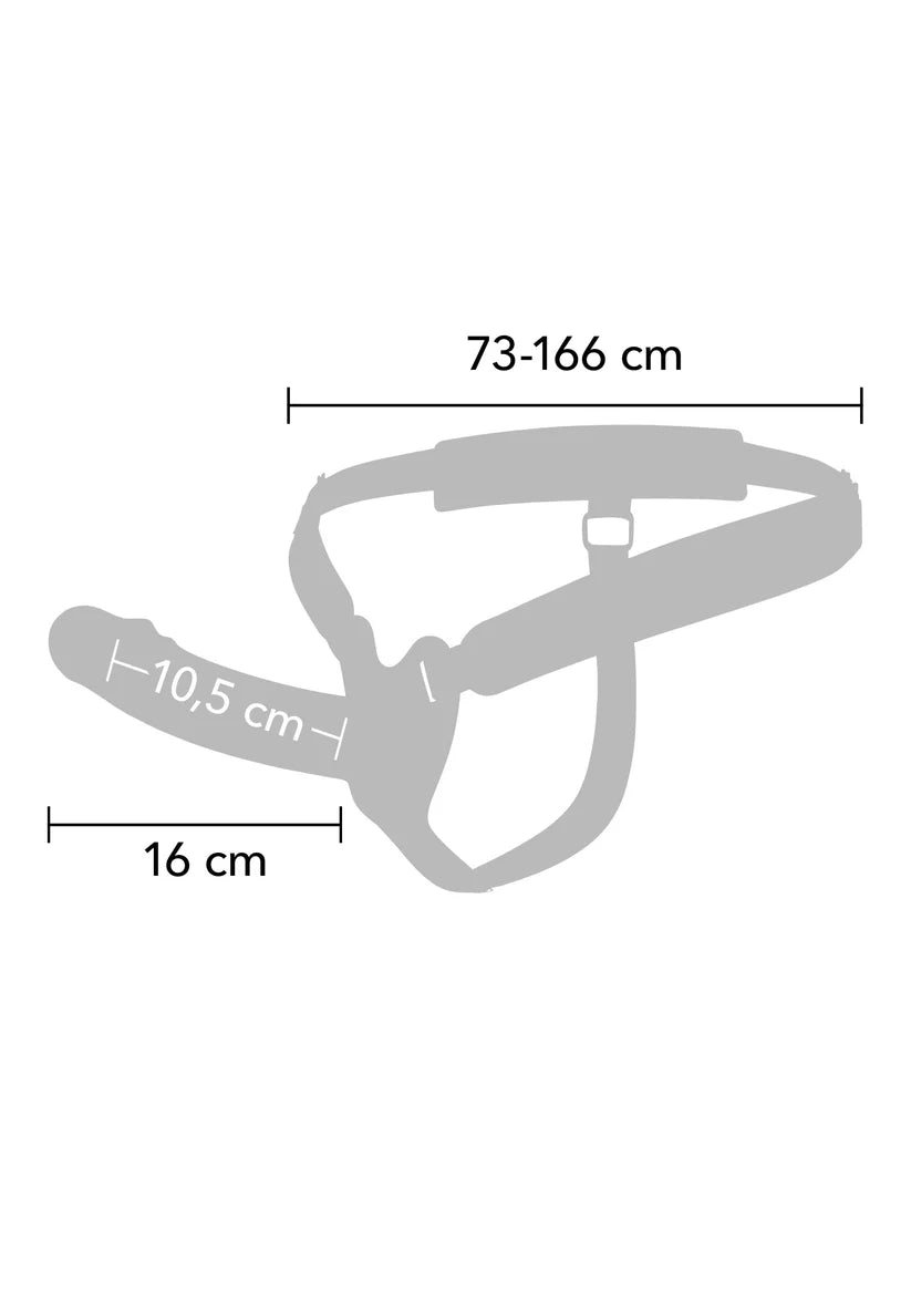 HIDDEN DESIRE - HUL STRAP-ON MED VIBRATION