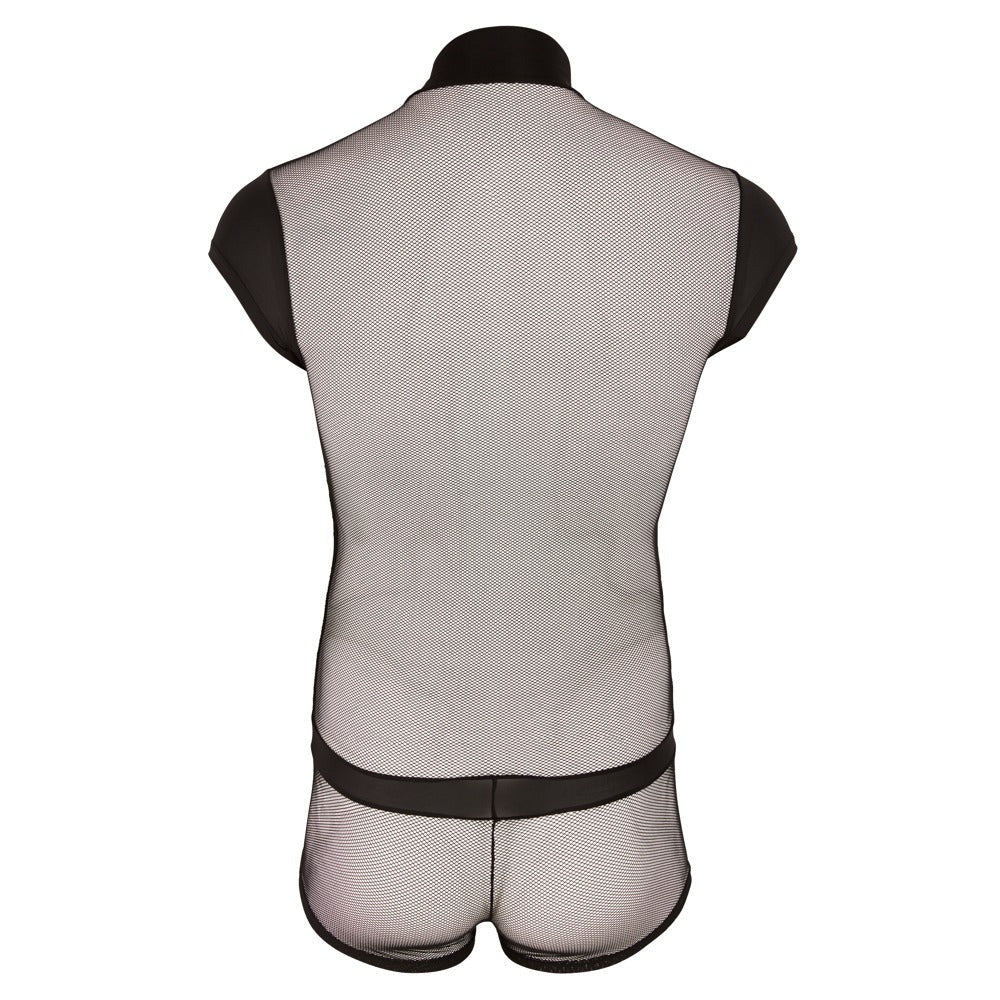 SVENJOYMEMT - STRIBET MESH PLAYSUIT