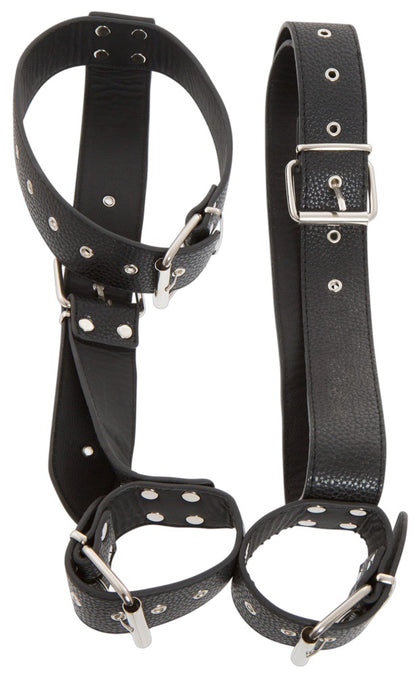 BAD KITTY - NECK RESTRAINT MED HÅNDLEDS MANCHETTER