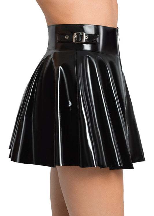 BLACK LEVEL - VINYL SKATER SKIRT