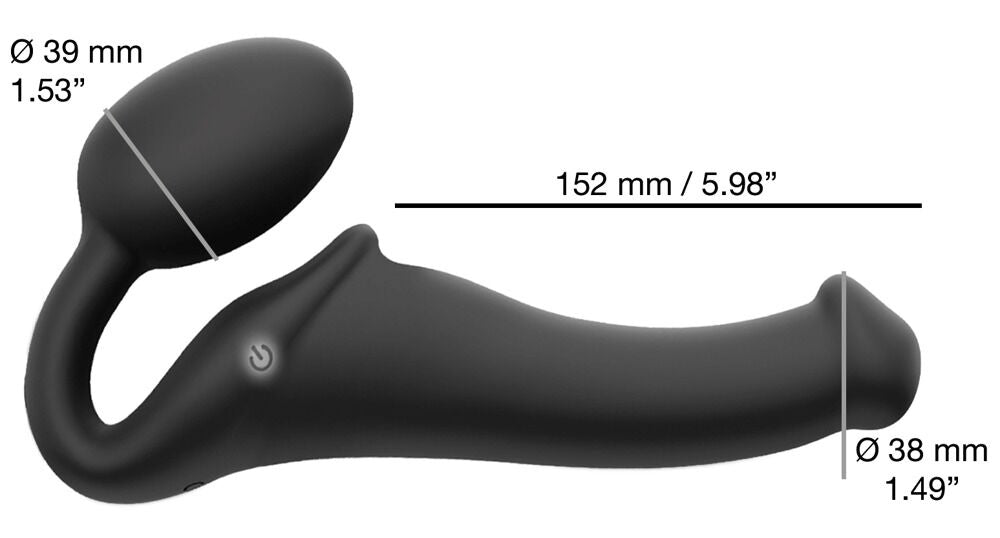 STRAP-ON-ME - DOBBELTDILDO MED VIBRATION M
