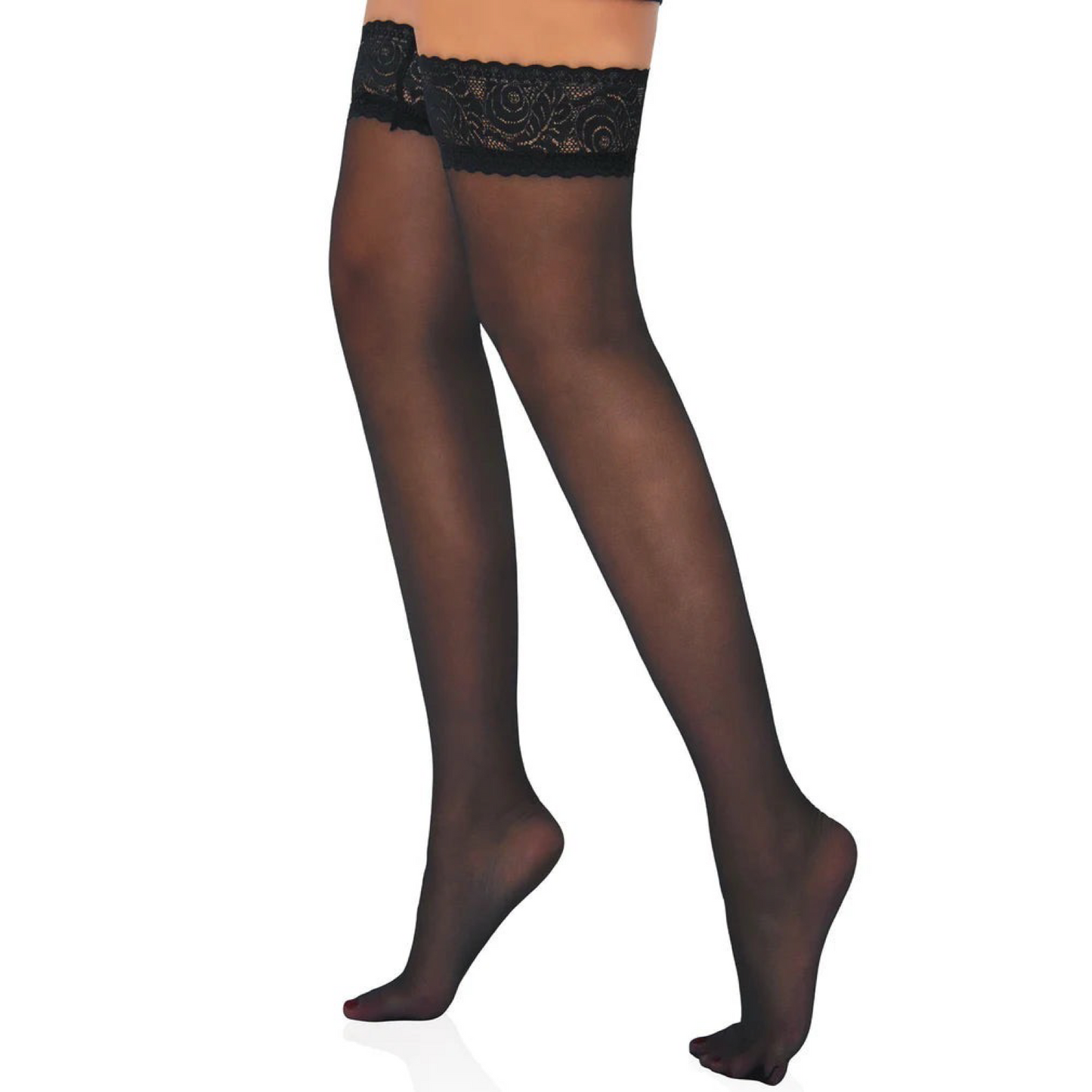 DARING INTIMATES - SATIN TOUCH SELVSIDDENDE STRØMPER