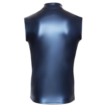 NEK - METALLIC BLÅ TOP