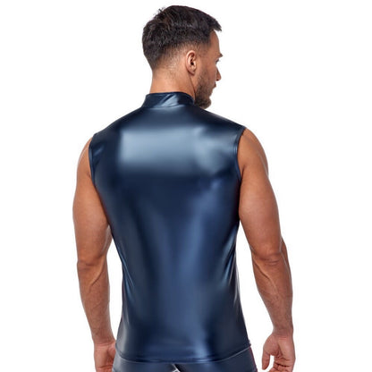 NEK - METALLIC BLÅ TOP