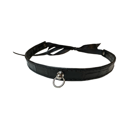 KINK KBH // HANDCRAFTED - PYNTE KROKO LÆDER CHOKER