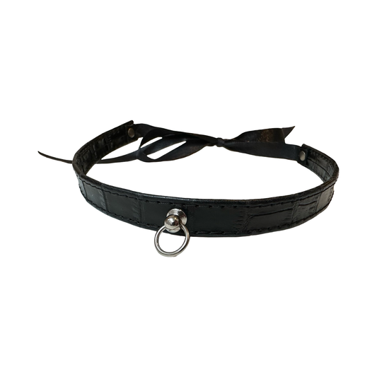 KINK KBH // HANDCRAFTED - PYNTE KROKO LÆDER CHOKER