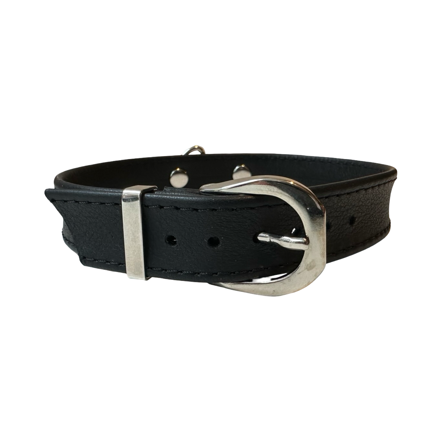 KINK KBH // HANDCRAFTED - SORT/SØLV BDSM COLLAR