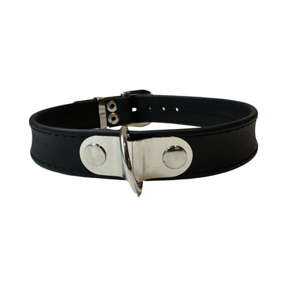 KINK KBH // HANDCRAFTED - SORT/SØLV BDSM COLLAR