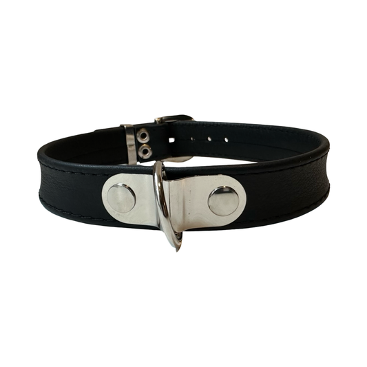 KINK KBH // HANDCRAFTED - SORT/SØLV BDSM COLLAR
