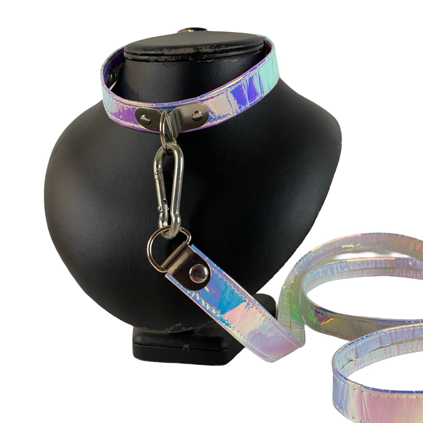 KINK KBH // HANDCRAFTED - VEGANSK HOLO HALSBÅND + SNOR