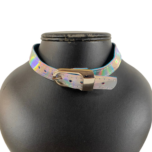 KINK KBH // HANDCRAFTED - TURKIS HOLO HJERTE HALSBÅND