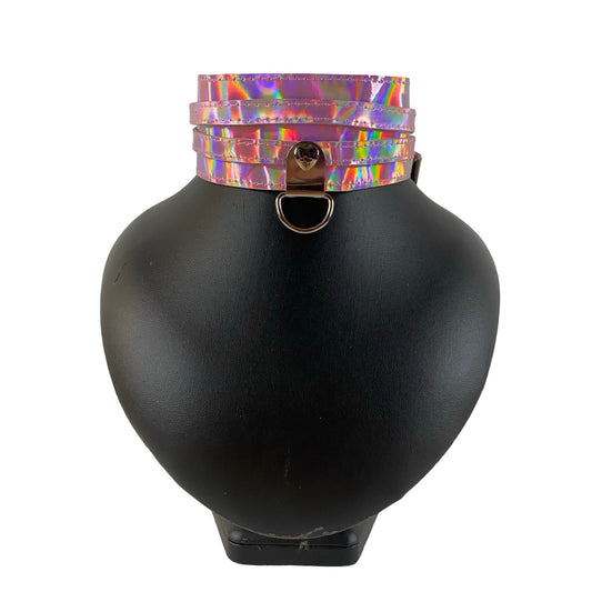 KINK KBH // HANDCRAFTED - BREDT PINK HOLO HALSBÅND