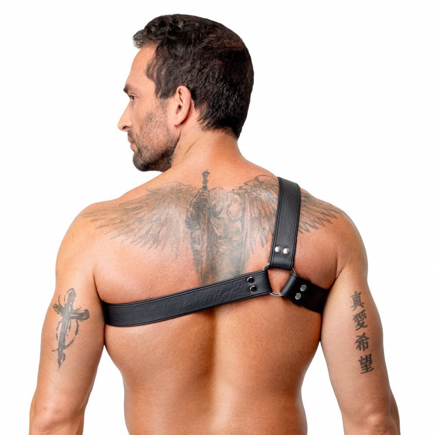 ZADO - LÆDER SKRÅ SKULDER HARNESS