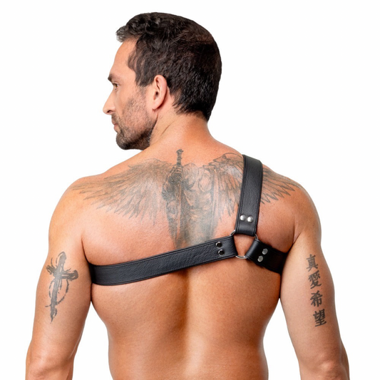 ZADO - LÆDER SKRÅ SKULDER HARNESS