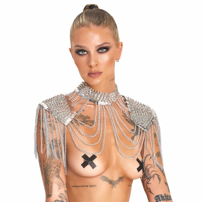 BAD KITTY - CHAIN COLLAR HARNESS