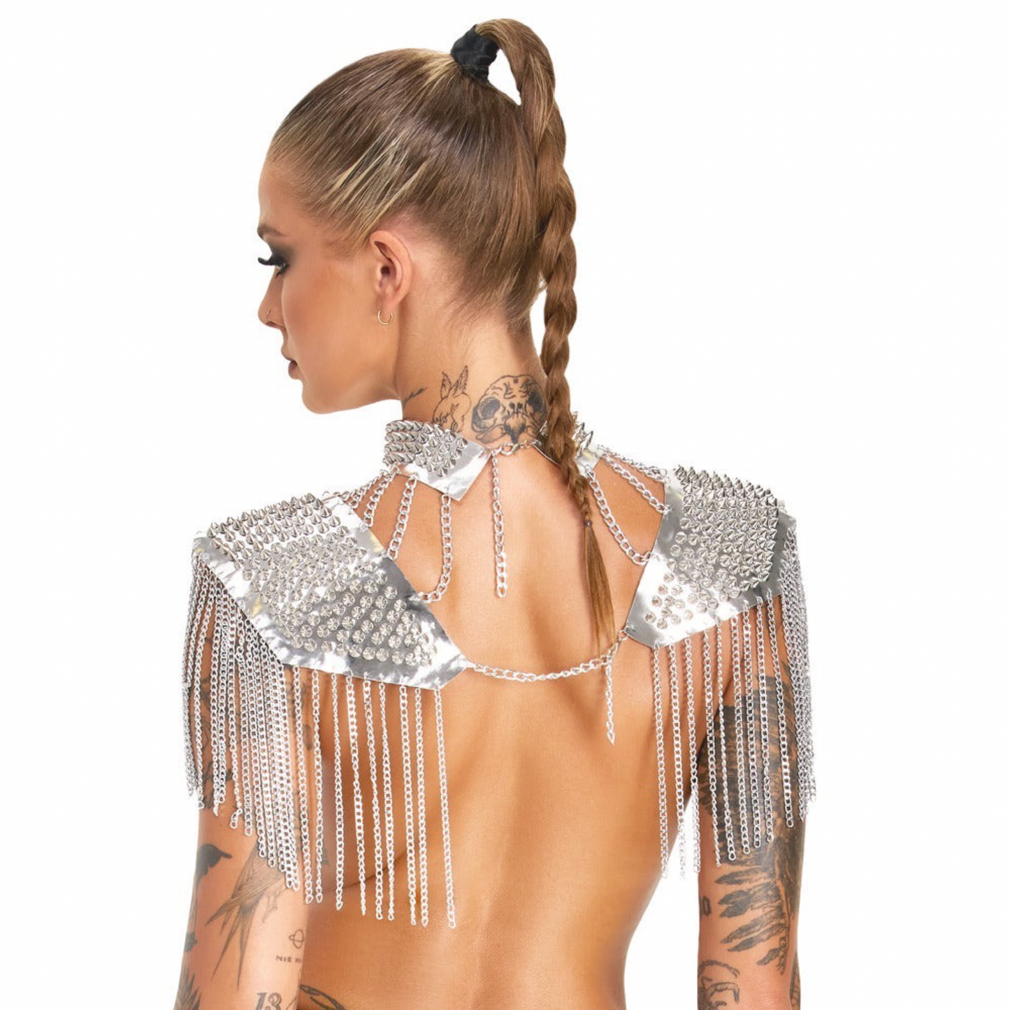 BAD KITTY - CHAIN COLLAR HARNESS