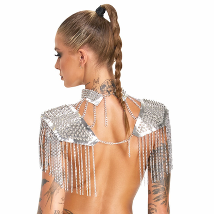 BAD KITTY - CHAIN COLLAR HARNESS