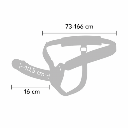 HIDDEN DESIRE - HUL STRAP-ON MED VIBRATION