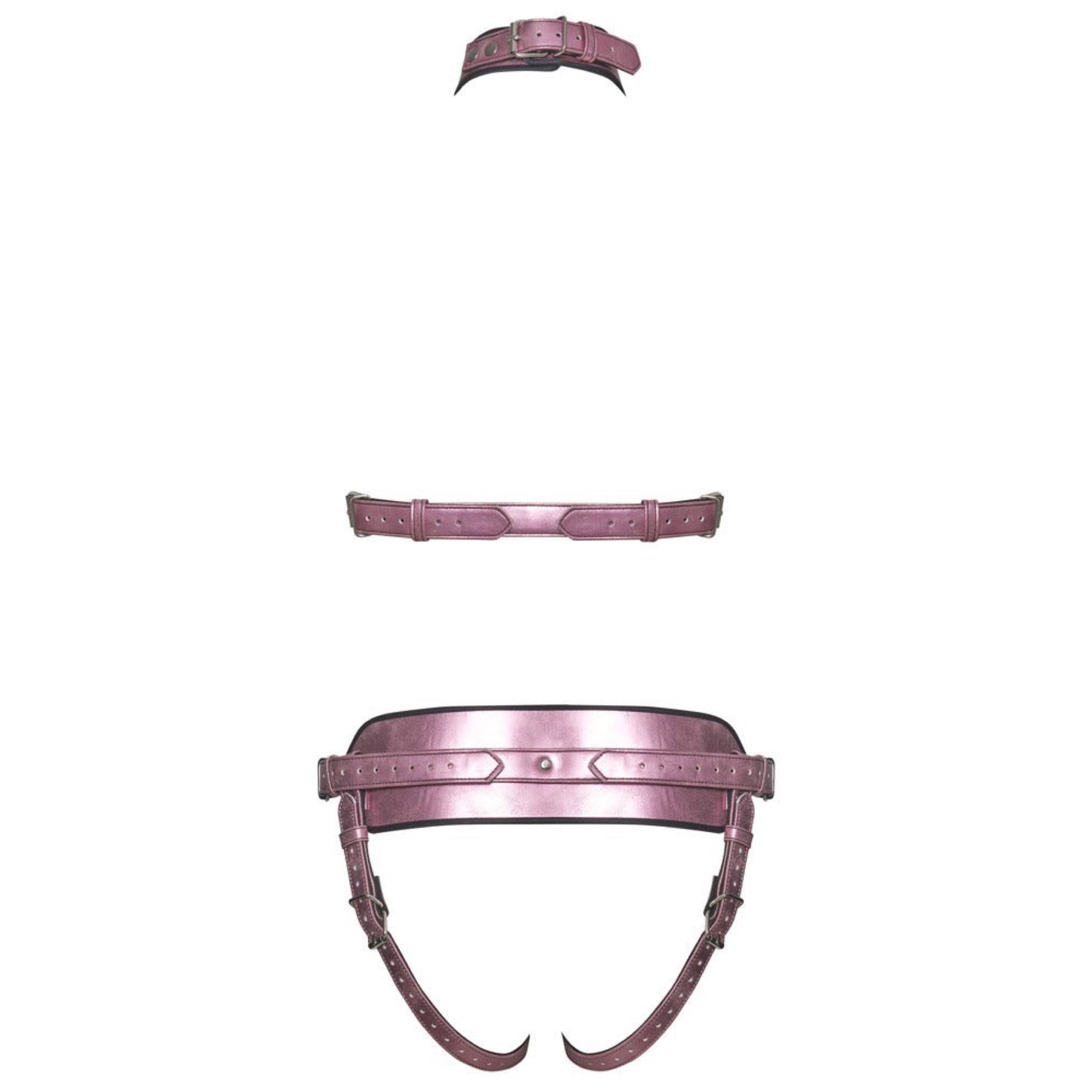 BAD KITTY - LYSERØD STRAP ON HARNESS SÆT