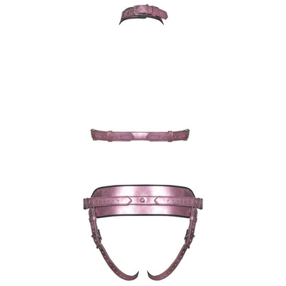 BAD KITTY - LYSERØD STRAP ON HARNESS SÆT