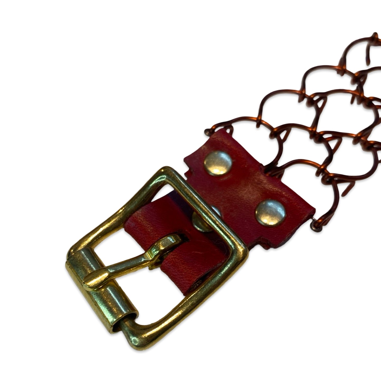 HÅNDLAVET CILICE I KOBBER OG RØD LÆDER