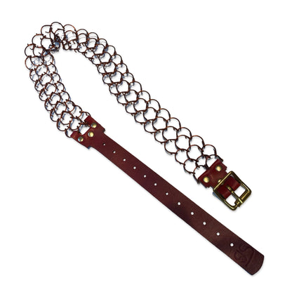 HÅNDLAVET CILICE I KOBBER OG RØD LÆDER