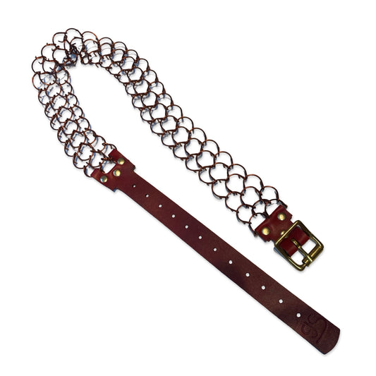 HÅNDLAVET CILICE I KOBBER OG RØD LÆDER