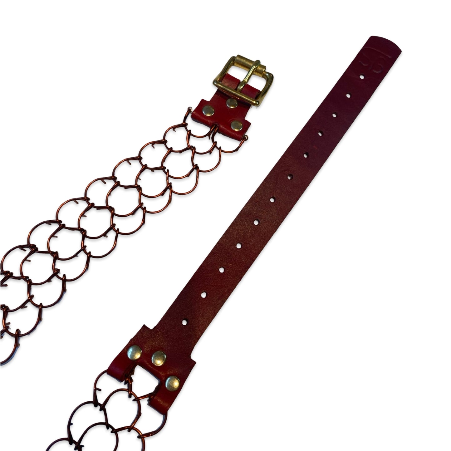 HÅNDLAVET CILICE I KOBBER OG RØD LÆDER